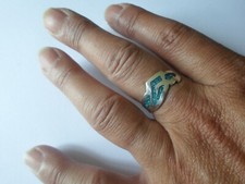 bague en argent massif, pierre
