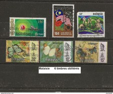 lot 6 timbres de Malaisie