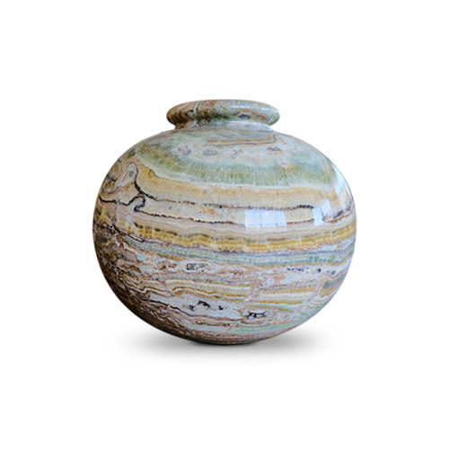 Vase onyx vert sculpture - vase, en