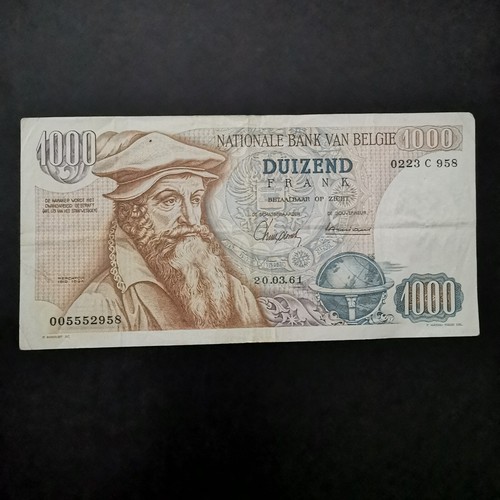 Billet 1000 francs mercator - francs, 20