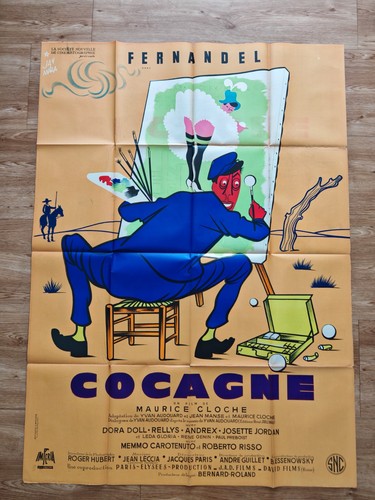 Affiche cinéma cocagne - affiche,