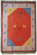 Kilim Gabbeh Vintage Fait Main Laine – 1960s – 171 x 229 cm – Rug, Teppich