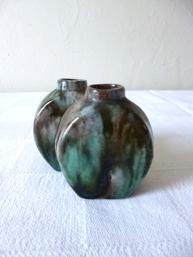 Petit vase double - , grès