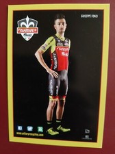 CYCLISME carte cycliste GIUSEPPE FONZI équipe WILIER TRIESTINA SELLE ITALIA 2017