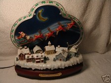 VINTAGE SANTA IS COMING/DELUX/LIGHT/ACTION/MUSICAL ENESCO 1990 FREE SHIPPING 