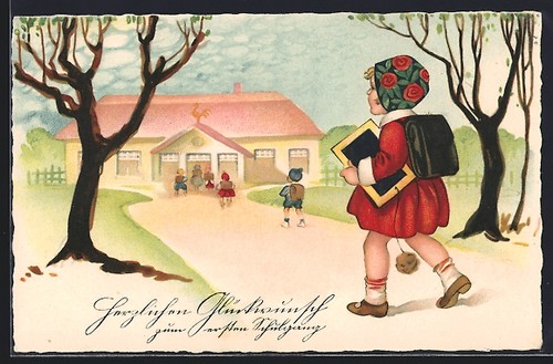 Carte postale enfants avec