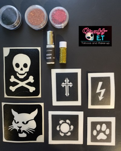 Kit complet pochoirs - kit, tatouages