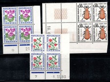 France 1980-1982 Yv. 101,102, 105 Neuf ** 80% Bloc de quatre timbre-taxe