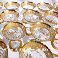 1 Coupe à champagne en Saint St Louis Cristal Thistle Or signé parfait état