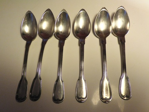Cuillères café en argent - cuillères,