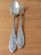 COUVERTS PUIFORCAT ARGENT MODELE FEUILLES