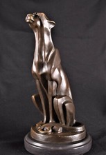 Léopard Figure de Bronze