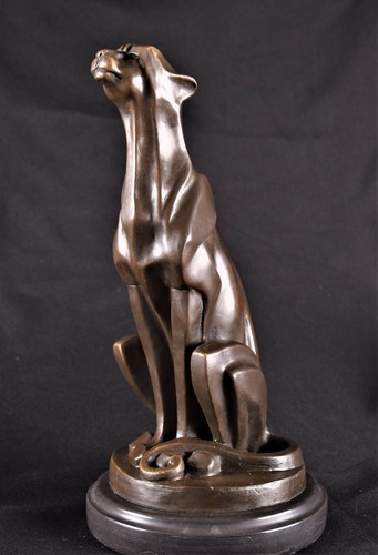 Léopard figure bronze - figure, de