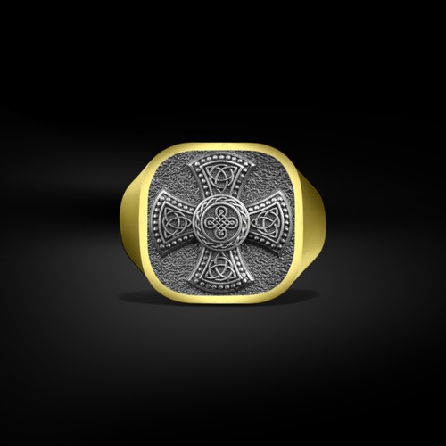 Bague chevalière homme - , en