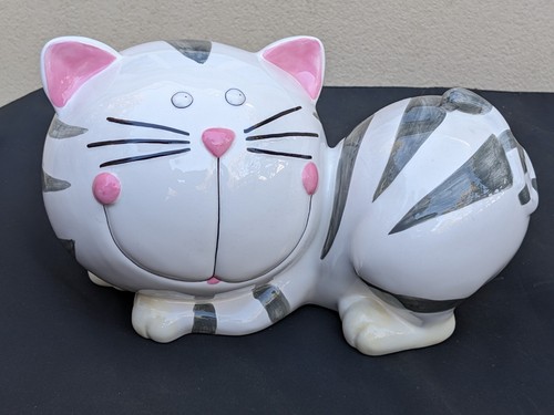 Grande tirelire chat - , tigré