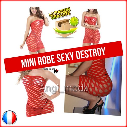 Mini robe rouge sexy tube - robe,