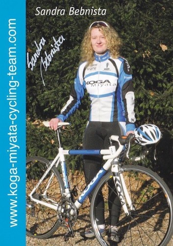 Cyclisme carte cycliste sandra - carte,