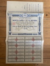 RARE =  Société Foncière de MONTE-CARLO & LA RIVIERA (K)