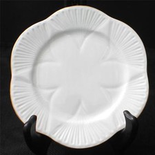 Vintag Shelley OS Chine Angleterre or Blanc Bord Régence Motif 8 " Salade Plaque