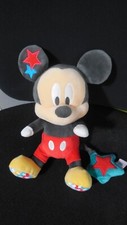 doudou peluche Mickey musical gris rouge noir étoile bleu DISNEY NICOTOY 2 dispo