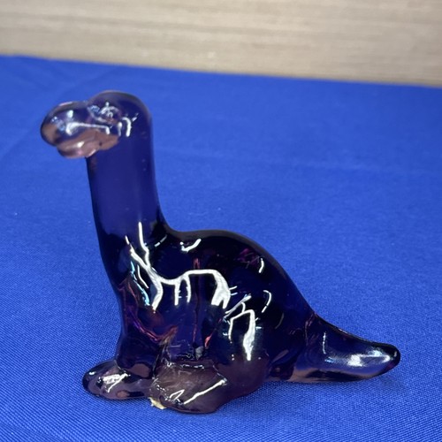 Fenton glass dinosaur purple - dinosaur,