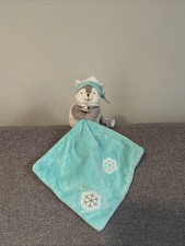 Doudou Husky  Blanc Bleu Gris