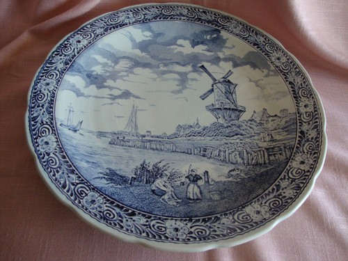 Grand plat faïence - , delfts