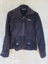 Blouson ADIDAS femme noir TREFOIL or gold doré coton TRES BON ETAT 38