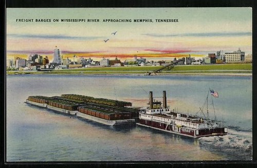 Memphis freight barges on - freight,