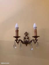 Paire d'appliques bronze à