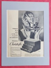 Publicité de presse Belge: Orfèvrerie CHRISTOFLE et Meubles Etagère TOMADO  1964
