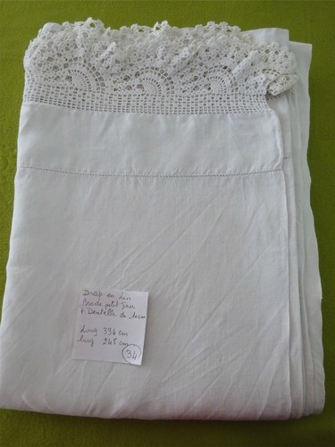 Ancien grand drap en - grand,
