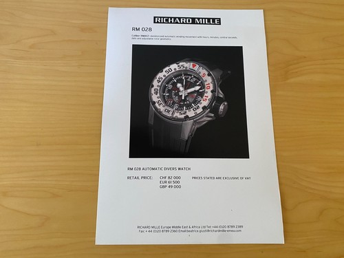 Richard mille fiche - fiche, rm