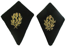 Officier PHARMACIEN - Ecussons de col velours VERT FONCE pour Veste à Col Aiglon