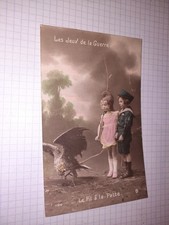 CPA , les jeux de la guerre , enfants , le fil à la patte , M 1100