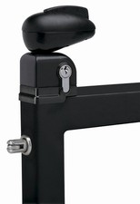 Serrure Twist pour portillon de piscine LOCINOX - noir ral 9005 - TWIST 40 9005