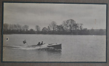 Chris Craft bateau canot photo anonyme noir & blanc originale vers 1900