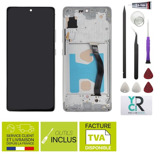 Bloc lcd blanc châssis - lcd,