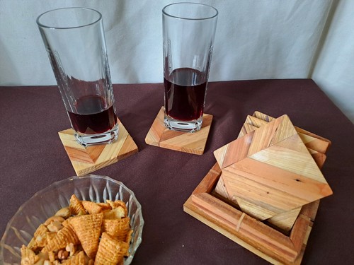 Lot sous verres en bois - de,