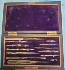 Coffret boite compas - a, ancien
