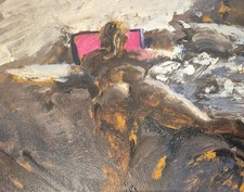 tableau huile sur panneau NU