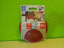 Lux 5 Pièces Pour Bosch Skil Scratch Papier Excentrique 115 MM 4 1/4 " 80 Grain