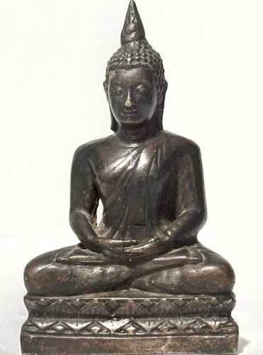 Vintage thai bronze buddha - vintage,
