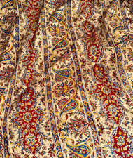 Tissu ancien coton / soie Perse, Iran ,  indienne 89 cm x 310 cm C815
