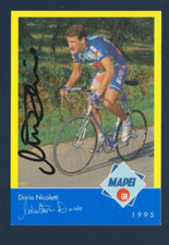 CYCLISME carte cycliste DARIO NICOLETTI équipe MAPEI GB 1995 Signée