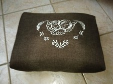 AR- Petit Tabouret banc Repose Pieds Décor angelots brodé 