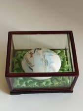  Oeuf Peint  à la Main Multicolore Sous Verre
