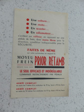 catalogue prospectus moto cyclo : moyeu frein PRIOR RETAMB