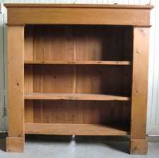 Meuble bas bibliothèque et bois massif 3 étagères début XXème