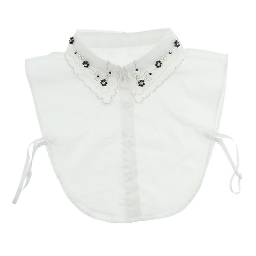 Faux col dentelle florale - faux,